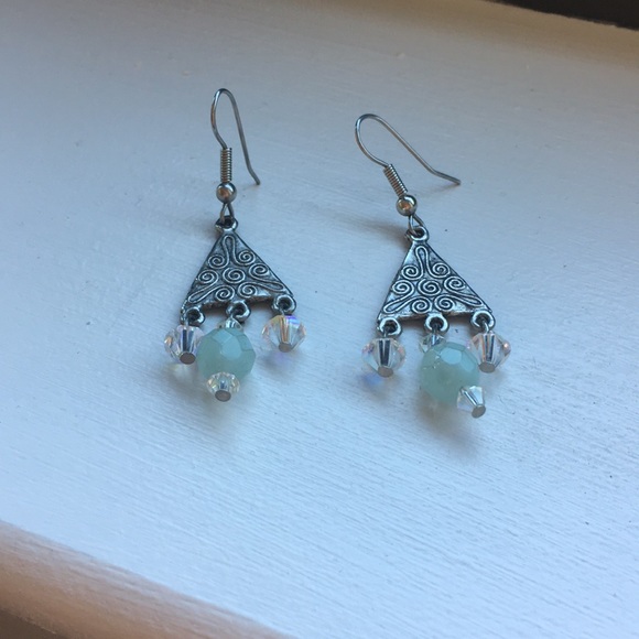 Jewelry - Blue Crystal Dangle Earrings